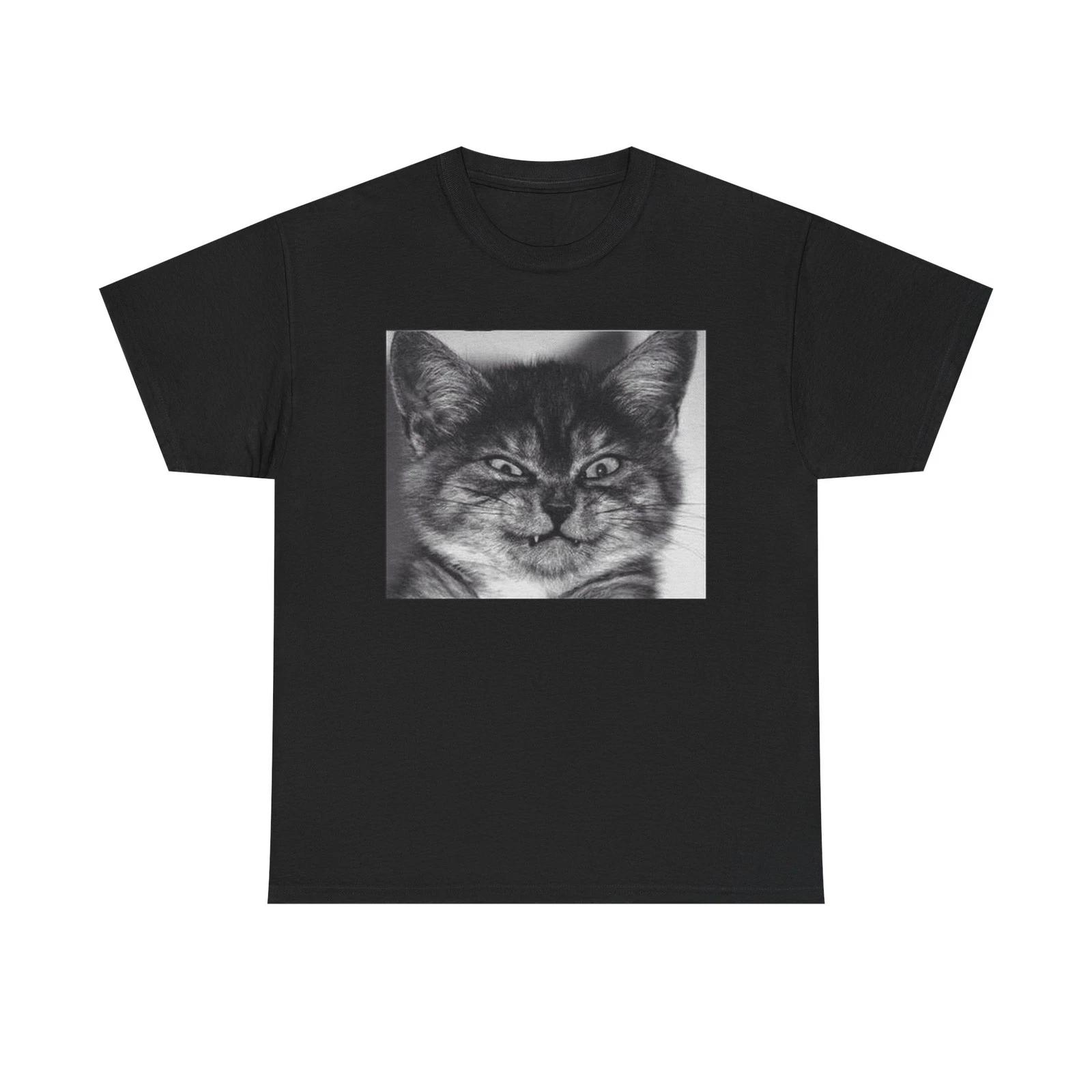 

Funny Cat Face Graphic T Shirt Unisex BRAND NEW Cotton Tee L