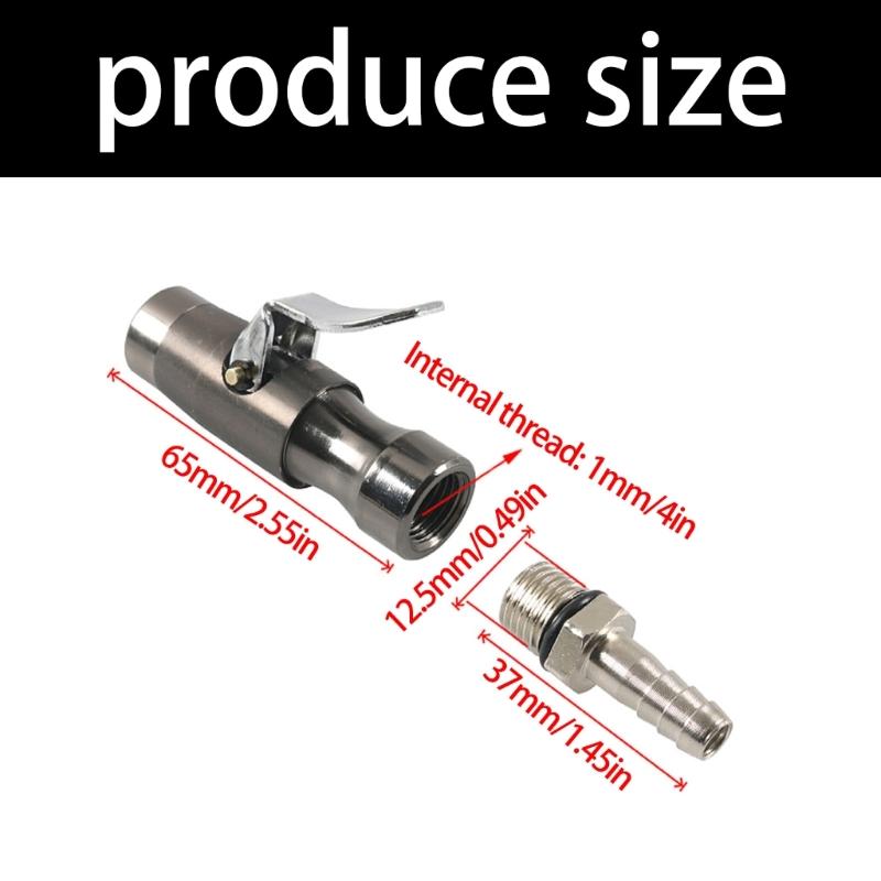 Efficient Locking On Air Chuck 1/4 Inch FNPT Closed Flow For Tire Inflator Gauge Compressor Use No Leakage Home Garage