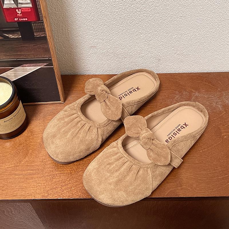 

Корейская ретро-модная однопедальная мягкая подошва, ранняя весна, новые туфли Doudou, не от которых устают ноги, сумка Мэри Джейн для поездок на работу, головной убор, перетаскивание 40 хаки