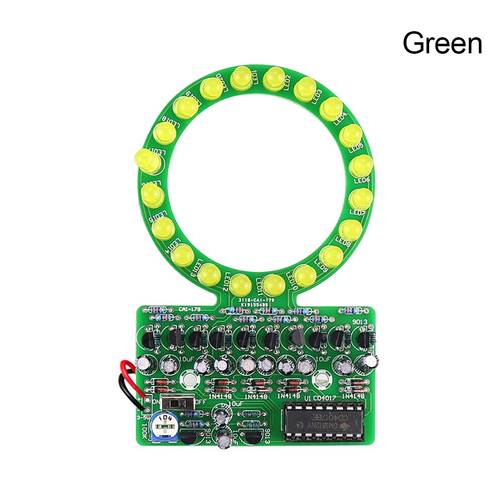 

DIY Kit LED Gradient Ring Water Light Making Kit Red Green Blue DIY Electronic Kit Fun Welding Experiment Teaching зелений
