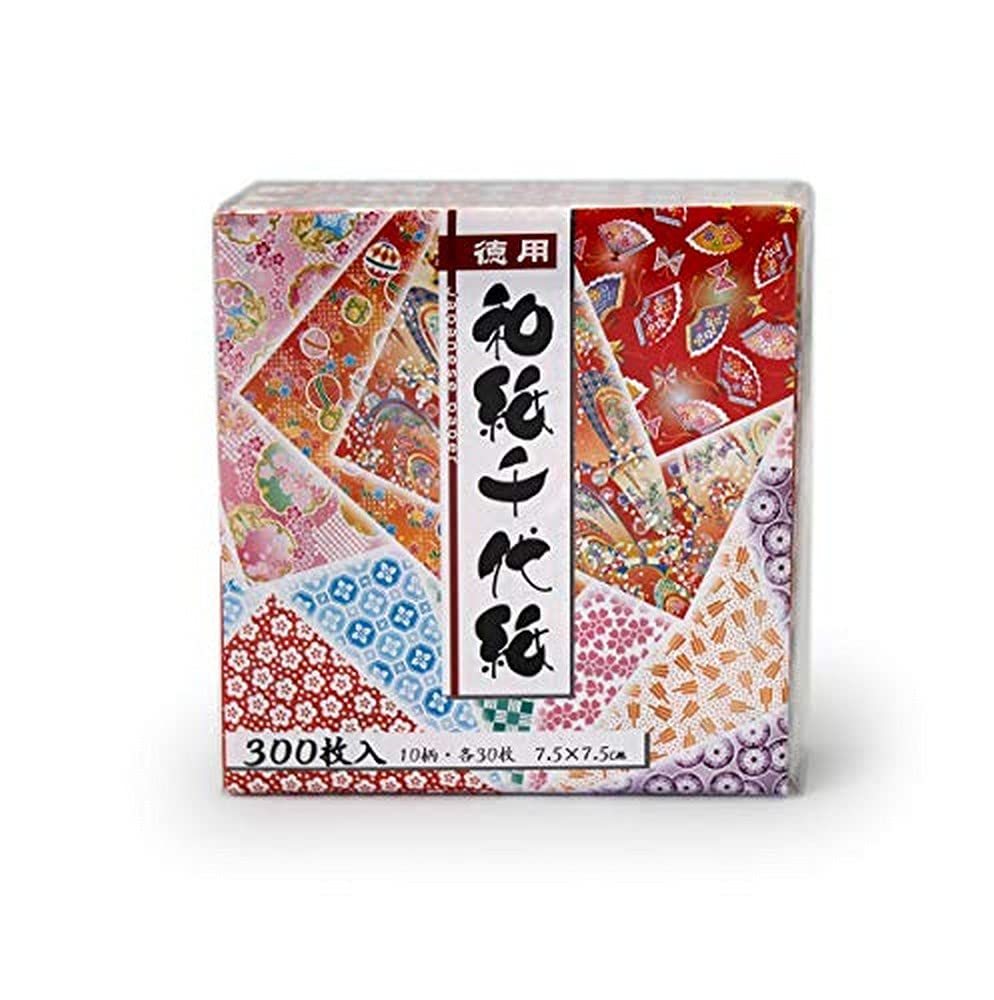 Papír Toyo Washi Chiyogami Hodnotný čtverec 10 vzorů 300 listů 18034 7,5 cm