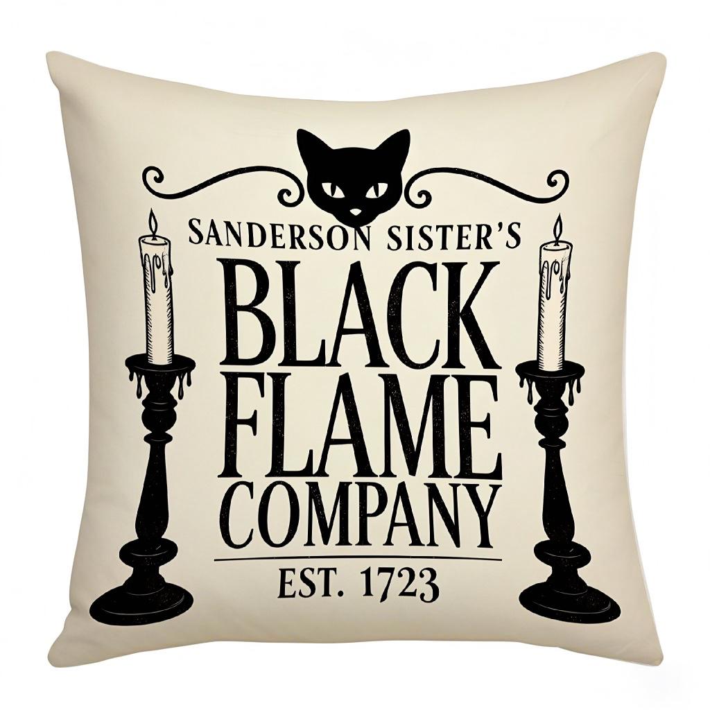 Halloweenová série Polštář s potiskem ducha a čarodějnice Potah na polštář pro domácí pohovku Sada dekorací do ložnice