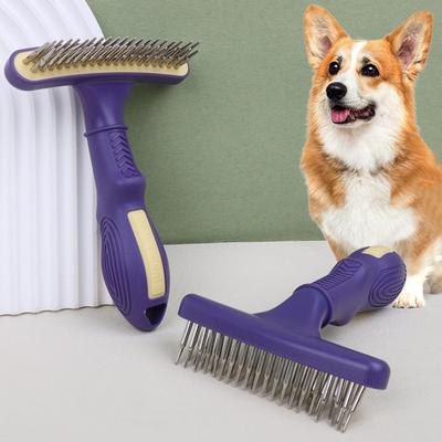 Dog Comb Pet Hair Remover Massage Cat Brush Professional Dog Grooming Brush Stainless Steel Comb for Dogs Hair Knot Opening