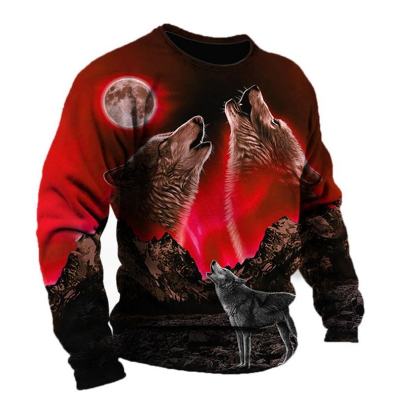

Retro Men s Long Sleeve T-shirt Animal Print Shirt Animal Pattern Clothing Street Apparel Sleeve Top Men s Plus Size XS-5XL 5XL