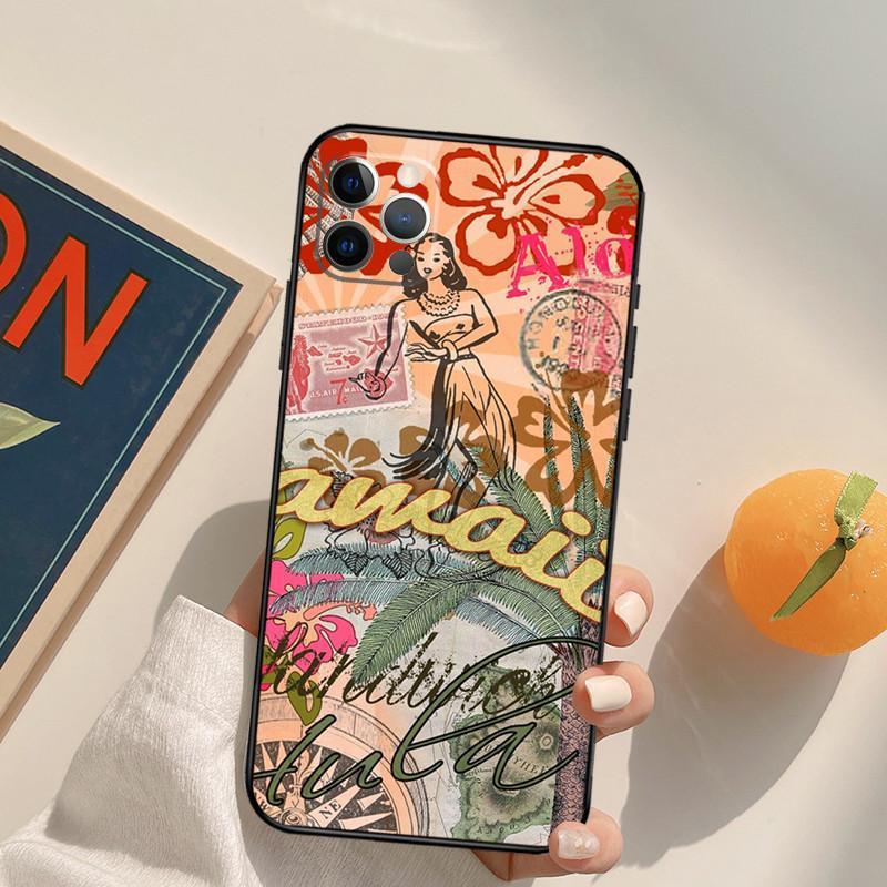 Apple Iphone14 Mobile Phone Case Aloha Beach Life, Hawaii Mobile Phone Case Hair Painted Anti-Drop Hua