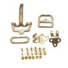 Brass Cavalry Bag Hardware: Pure Copper D-ring, Rivet, and Belt Buckle Set