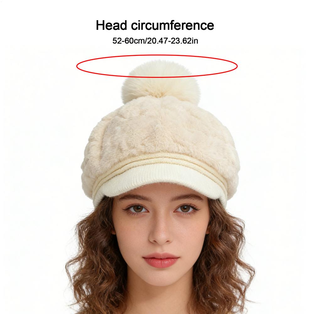 

Womens Beanies For Winter Costume Headgear With Pom-Pom Warm Beanie With Brim For Skiing Travel Holiday Morning Outdoor Daily