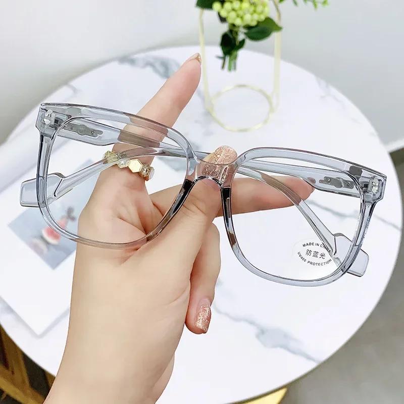 New Square Myopia Glasses Women Men Oversized Prescription Nearsighted Eyewear with Diopters Minus -1.0 -1.5 -2.0 To -6.0 Oculos