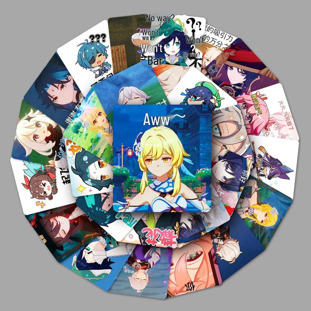 60 Lustige Genshin Impact Sticker - Wasserdichtes Cartoon DIY für Handyhüllen & Koffer