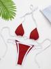 Trendy European & American Heart Tie-Up Halter Bikini - Hot-Selling Swimwear