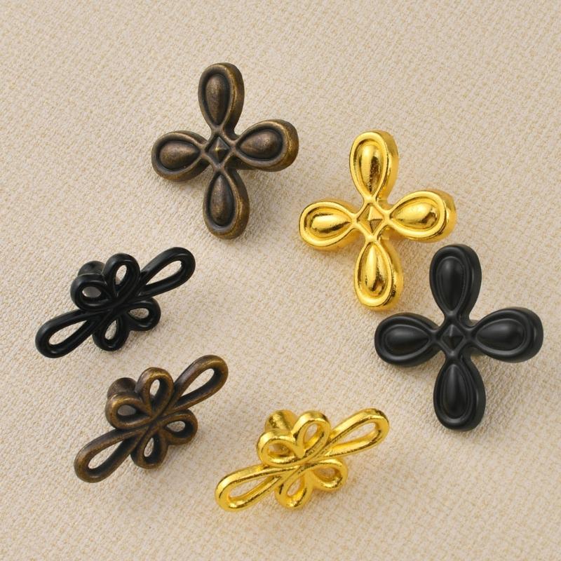 4lots Clovers Cabinet Pull Retros Brasses Heavy Type Zincs Alloys Handle for Cupboard Dresser Drawers