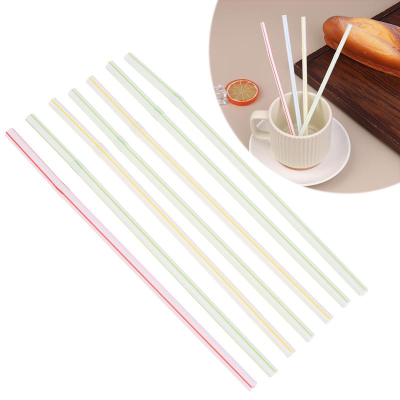 100Pcs Disposable Drinking Straws Colorful Flexible Beverage Straw For Milk Tea Cocktail Wedding Party Bar SuppliesWholesale