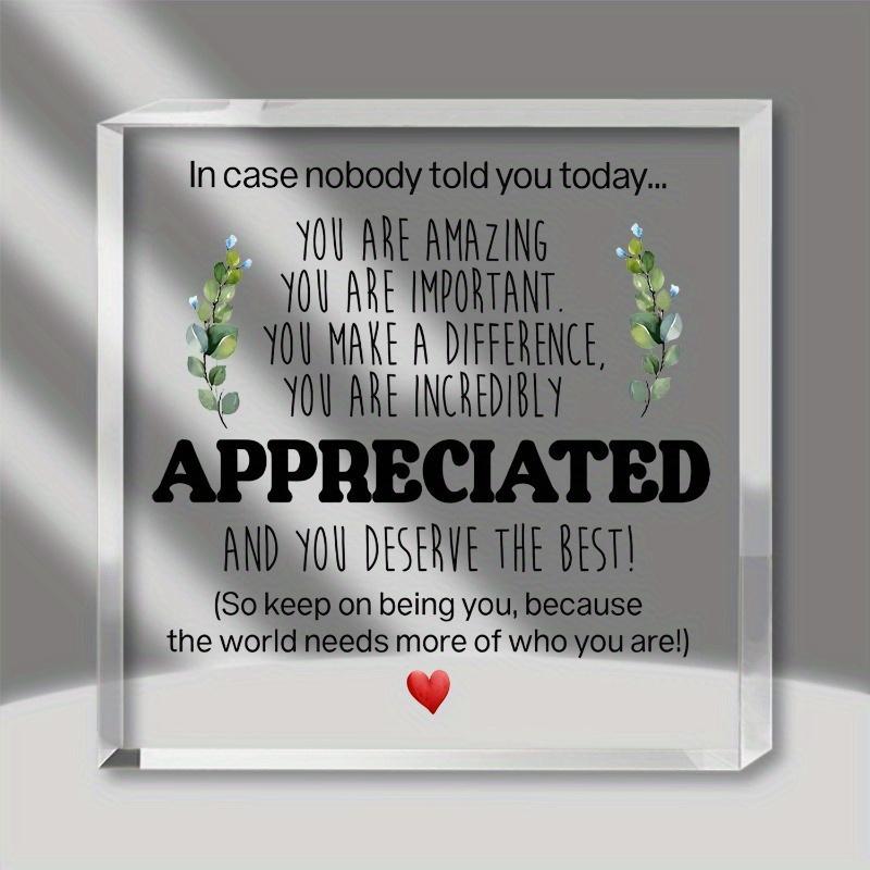 

Вдохновляющая акриловая настольная табличка - Мотивационный подарок для коллег и друзей чистый