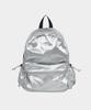 D.Lab Paul Glossy Backpack - Silver + Free O-Ring Keyring
