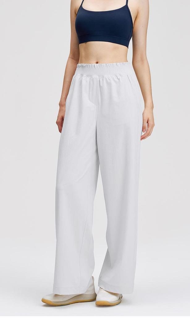 Lulu Damen Schlankmachende Schnelltrocknende High-Waist Wide-Leg Yoga- und Laufschweißhosen