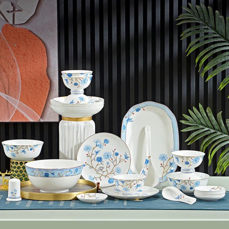 Набор костяного фарфора Tang Hui TH6330 «Иволга и Ласточка»