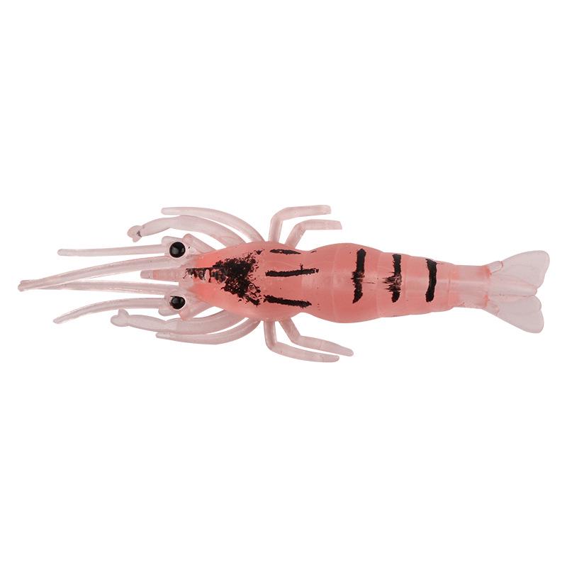 Luminous Soft Shrimp Bait with Hook - 5pcs, Simulated Small Grass Shrimp