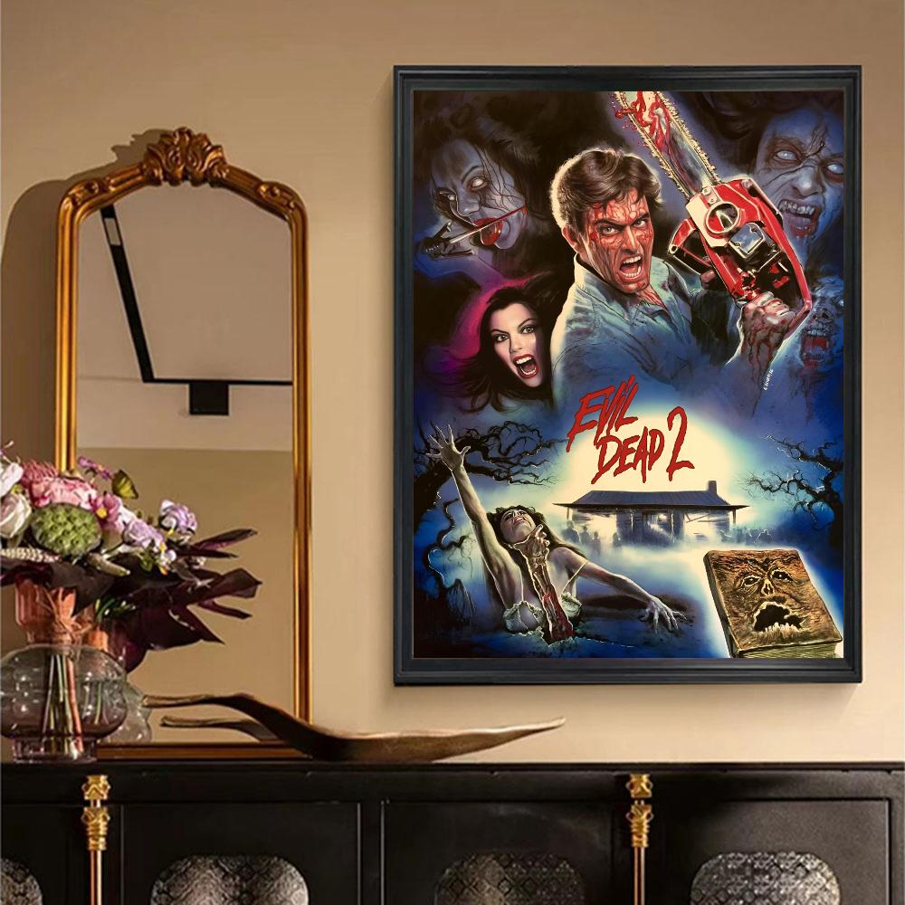 1pc Classic Horror Movie The Evil Dead Abstract Vintage Poster HD Posters Home Room Bar Cafe Decor Art Wall Painting Picture