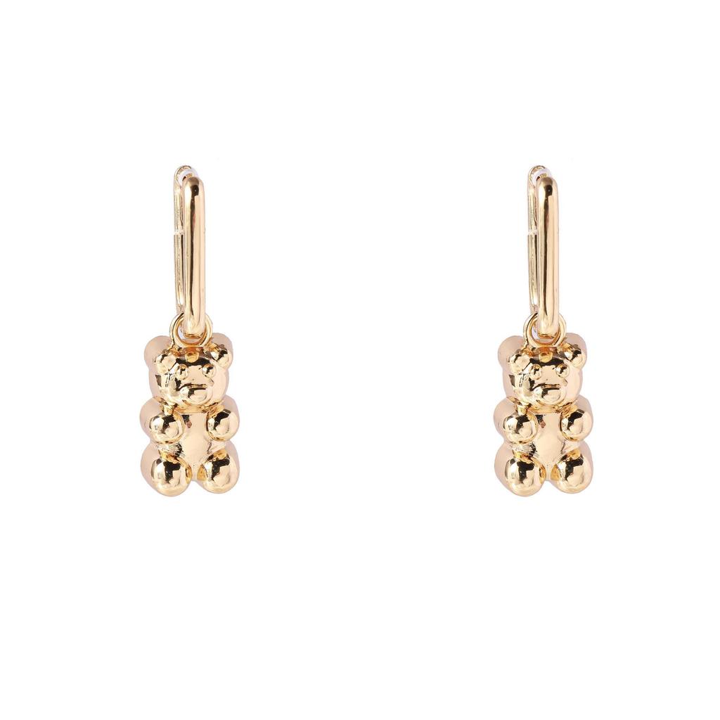 Japanese-Korean Metal Cartoon Bear Ear Cuff Earrings: Stylish, Trendy, and Unique Fashion Accessories