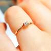 Classic Simple Silver Color Stainless Steel Four Claws Zircon Couple Rings for Women Men Luxury Wedding Anniversary Jewelry Gift