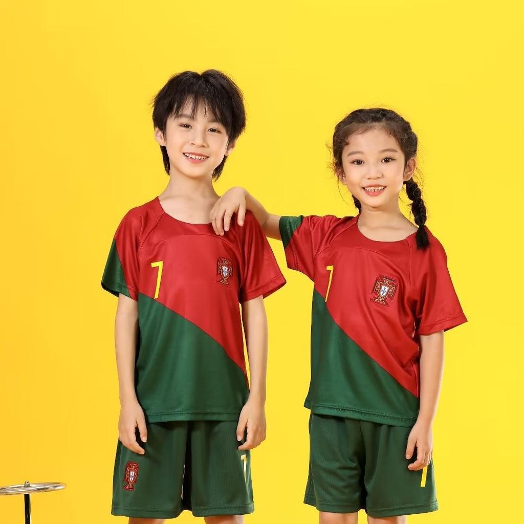 22-23 Portugal Home Team No. 7 National Team Football Jersey Set Men'S Jersey Jersey Children'S Clothing 14-2Xl