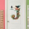 The Little Girl's Bedroom and Living Room Doors Are Decorated with Stickers for Home Background Beautification and Wall Decoration