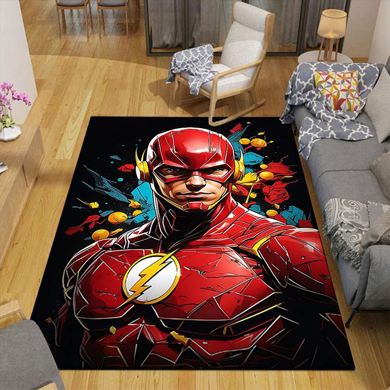 1Pc Flash Hero Rug, Office Carpet Indoor Outdoor Doormat, Non-Slip, Comfortable, Living, Christmas Halloween, Xmas Gift G128