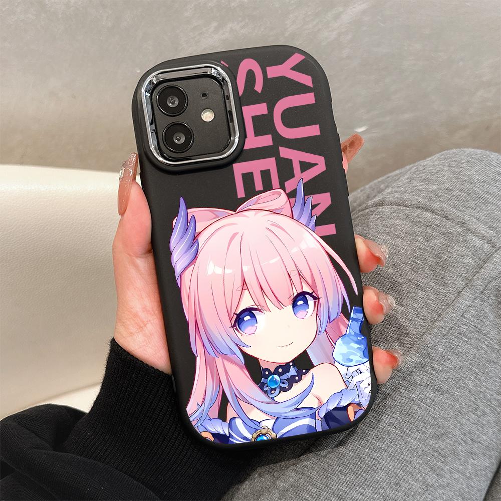 Pro OPPO A16 A38 A57 A58 A74 A78 A98 Reno8T Reno13F Realme C25S C53 C65 Kreslená černá kočka stříbrný okraj měkký tekutý silikonový ochranný kryt