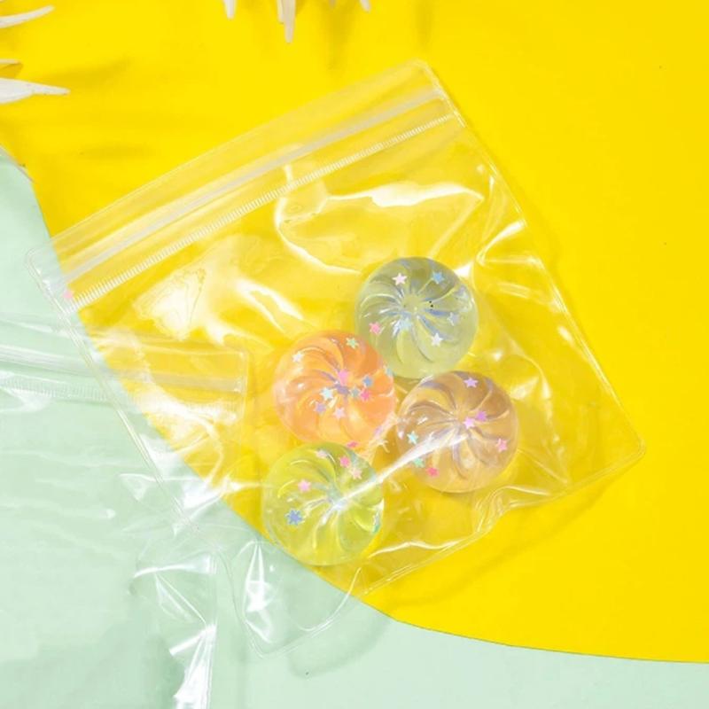 

3/4Pcs Kitchen Party Favor Gift Mini Cute Squishy Stress Balls With Creative Transparent Dumpling Shape For Home Desk Decor A2