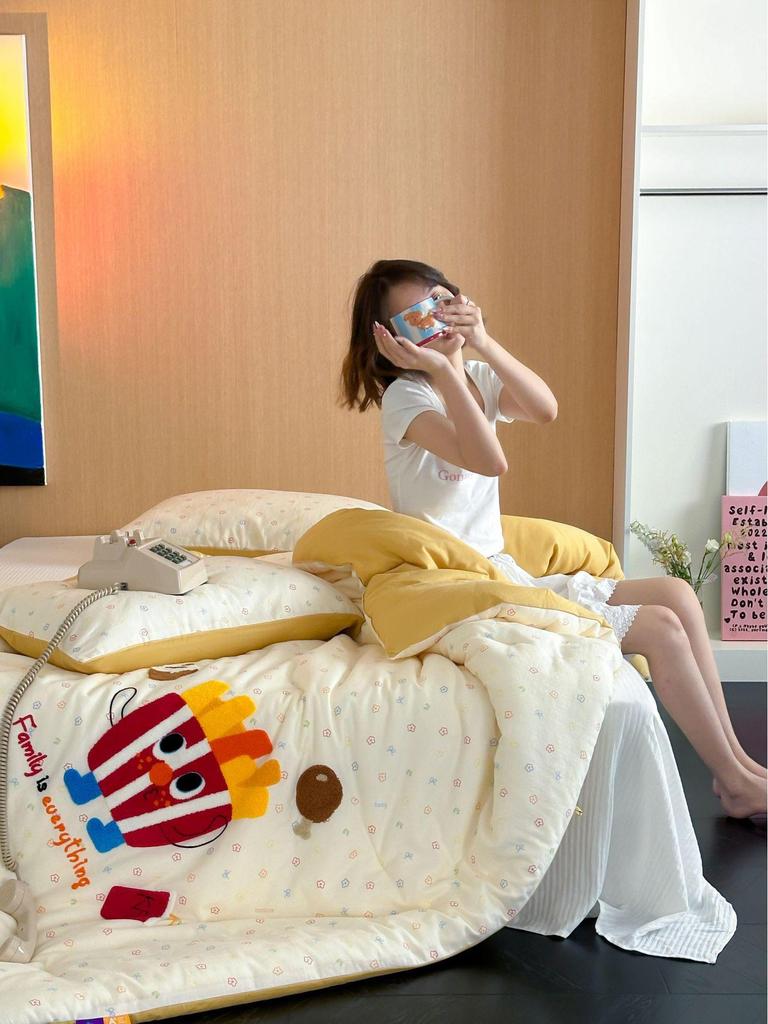 Steppdecke aus reiner Baumwolle der Klasse A – warme Winterdecke für Kinder und dicke Steppdecke für Frühling/Herbst, Kern für Studentenwohnheime, vier Jahreszeiten, reine Baumwolle.