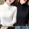 Women's Half-High Collar Fleece Base Layer Shirt – Versatile Long Sleeve T-shirt for Autumn/Winter.