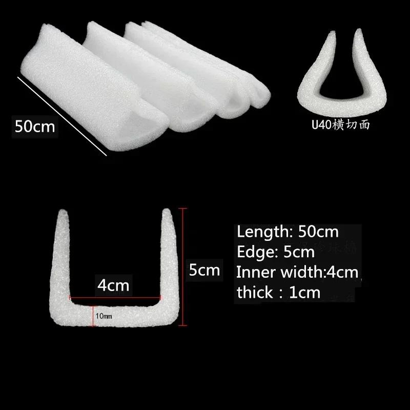 U-Form Perlschaum Schutzecke Tür Fenster Bilderrahmen Gerade Stange Kante Ecke Kollisionsschutz Hülle Weißer Kunststoff Schaumstoff
