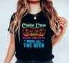 Cruise Crew 2025 Most Likely To Drink All The Beer T-Shirt, Funny Booze Cruise Tee with Palm Trees, Sunglasses, Anchor, Parasol & Drink
