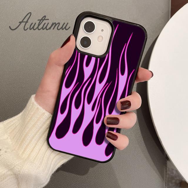 Flame Phone Case for iPhone 11 12 13 14 Pro Max Mini X XR XS SE 2020 5 6S 7 8 Plus Samsung Galaxy S21 S22 Cover Shell