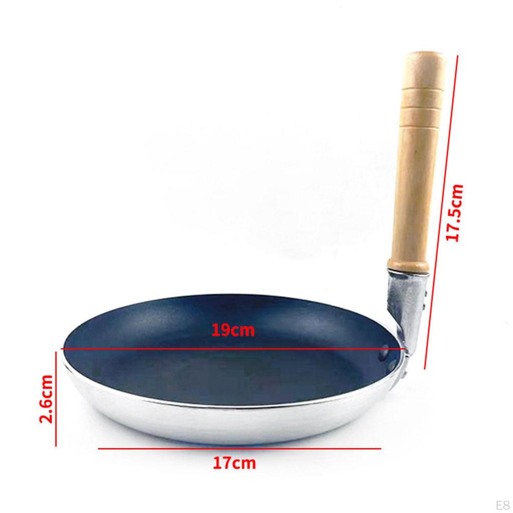 Aluminum Egg Pan, Versatile, Non-stick Coated, with Comfortable Wooden Handle – Ideal for