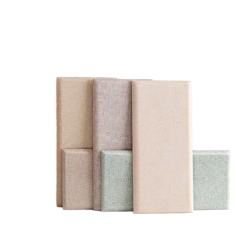 Self-adhesive Linen Upholstery Wall Sticker Cushion: Child-Safe Bedside Headboard and Tatami Surround