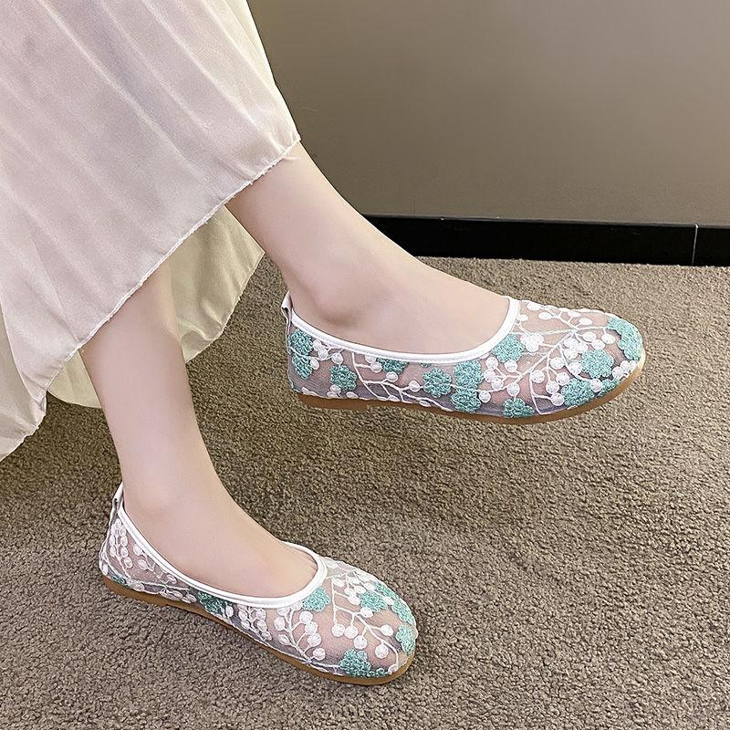 Fashion Summer Y2k Fashion Aesthetic Original Embroidered Casual Woman Footwear On Sale 2025 New In Mesh Breathable Flat Shoes for Women