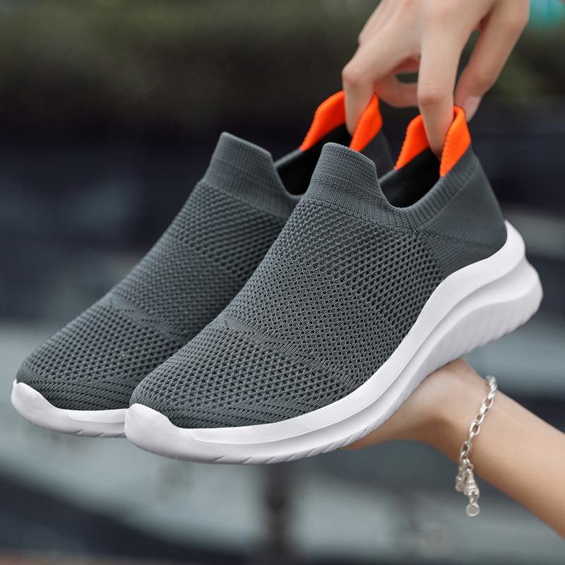 Women's Breathable Knit Slip On Casual Sneakers Lightweight Comfortable Walking Shoes