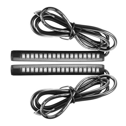 2Pcs 18LED Flexible Amber/Red Motorcycle ATV Tail Brake Stop Turn Signal Lights