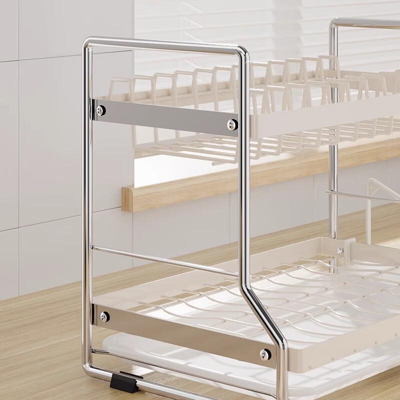 2-Tier Carbon Steel Dish Drying Rack