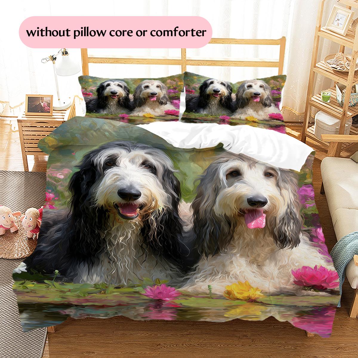 

Beautiful Afghan Hound Pattern Bedding Home Decoration Birthday Gift (1 * duvet cover + 2 * pillowcase, without core) 135x200cm