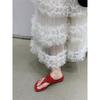 2025Fashion Metal buckle Tassel Toe-clip Slippers Women Sandals Summer Flat Slippers Wearing Outside Casual Beach