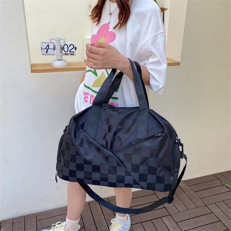 

New travel bag, business trip storage bag, yoga fitness bag, boarding, housing, accommodation bag, independent shoe space чорний