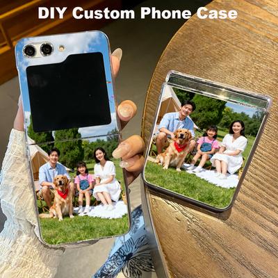 DIY Po Faltbares Handyhülle Für Samsung Galaxy Z Flip 7 6 5 4 3 5G Z Flip 7 FE Personalisiertes Bild Harte PC-Abdeckung