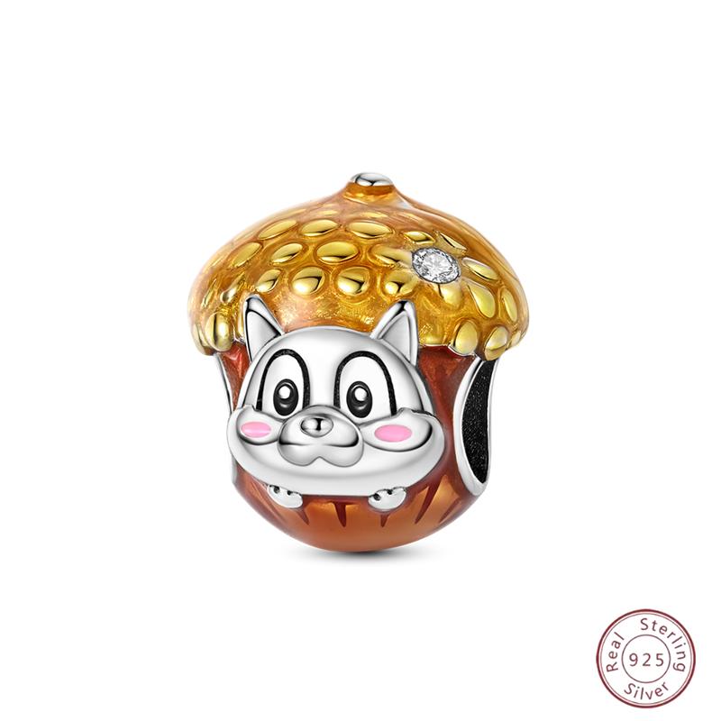 Copper Firefly Cute Cats And Dogs Beaded Pendant Suitable For Original Charms Bracelet Diy Exquisite Women Jewelry