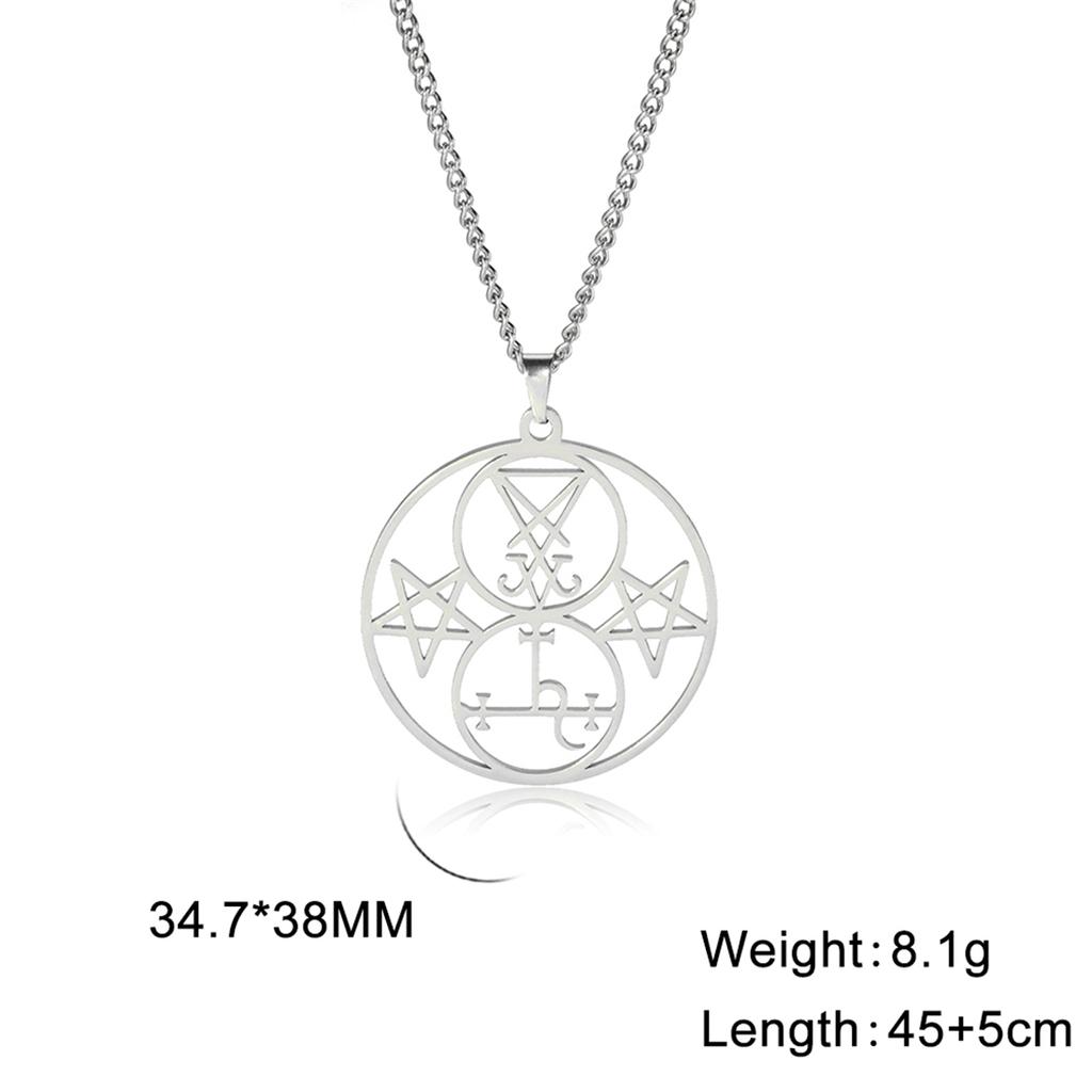 Pečeť Lilith Řetízkový náhrdelník z nerezové oceli Módní Šalamounův amulet Přívěsek náhrdelník pro ženy Muži Židovské šperky Dárek