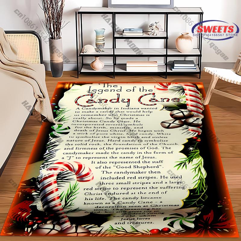 

Christmas Area Rugs Machine Washable Red Car Print Door Mat for Living Room Bedroom Entryway 40x60cm (16x24in)