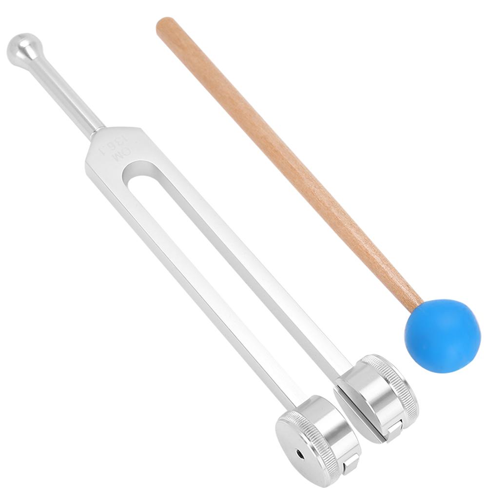 OM136.1 Stimmgabel aus Aluminiumlegierung für Yoga, Klangheiltherapie, Stimmgabel mit Hammer