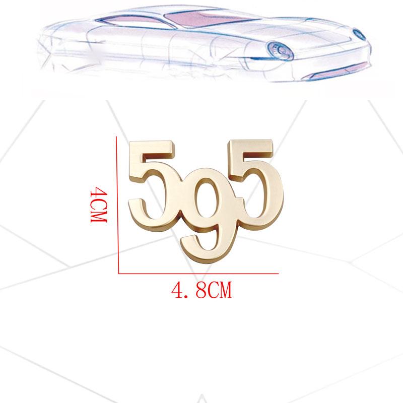 1 stk 3D Metall Esseesse Bilklistremerke Sinklegering Bilkarosseri Side Bak Bagasjerom Emblemer 695 595 Esseesse Logo For 500 695 595 Esseesse Auto Tilbehør