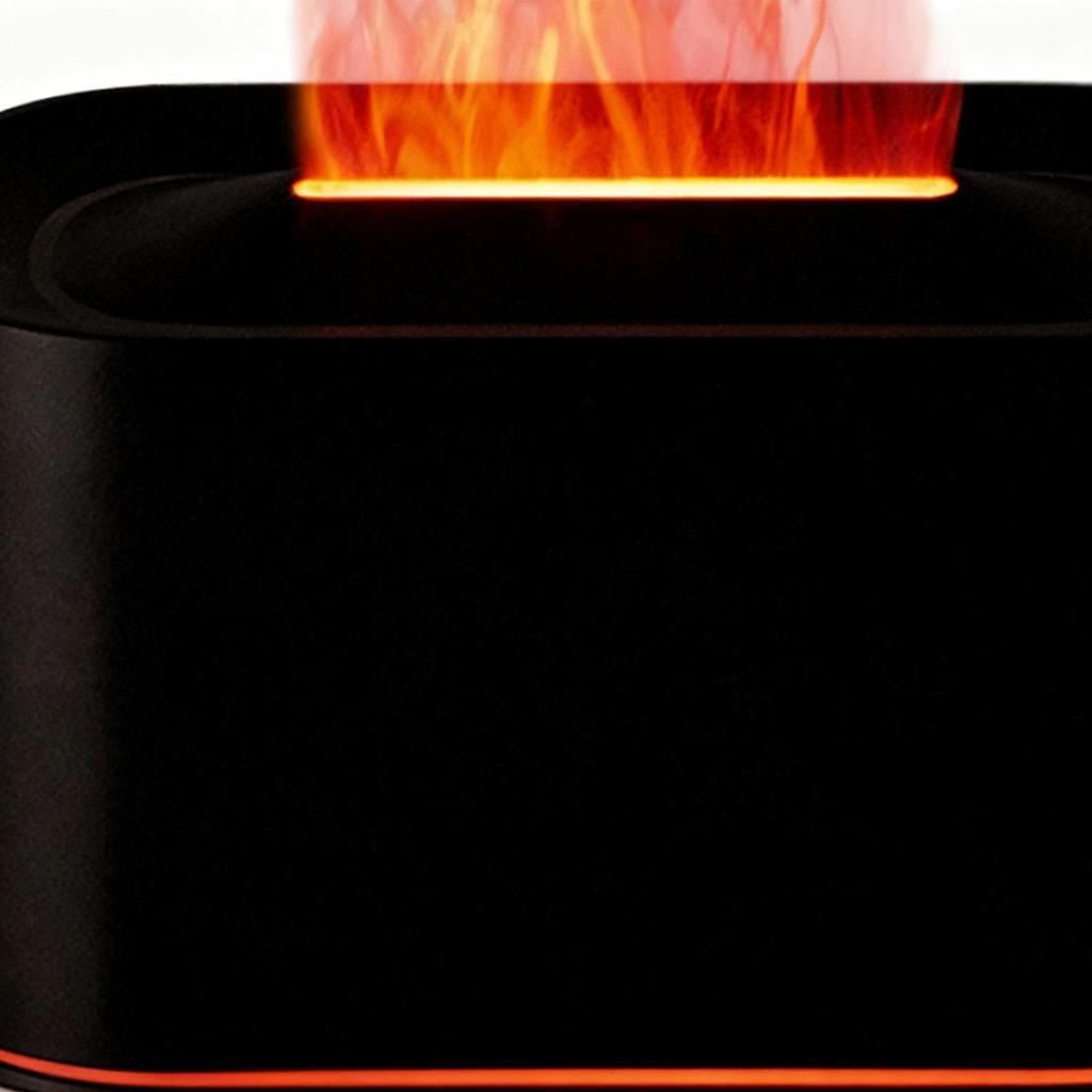 Flame Diffuser 220ml Scent Device With 7-Color Lights Fireplace Aromatherapy Diffuser For Homeowners Apartment Living Room
